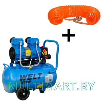 Компрессор Welt AR25LX со шлангом Skiper PU02 (10 м)